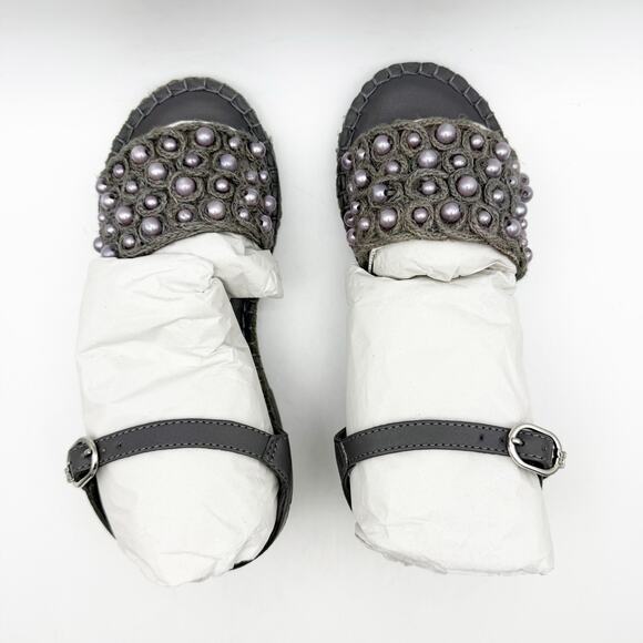 Sam Edelman Kids Holly Sandals US 1 M EU 32 Mockingbird Grey Linen NIB - Picture 9 of 11